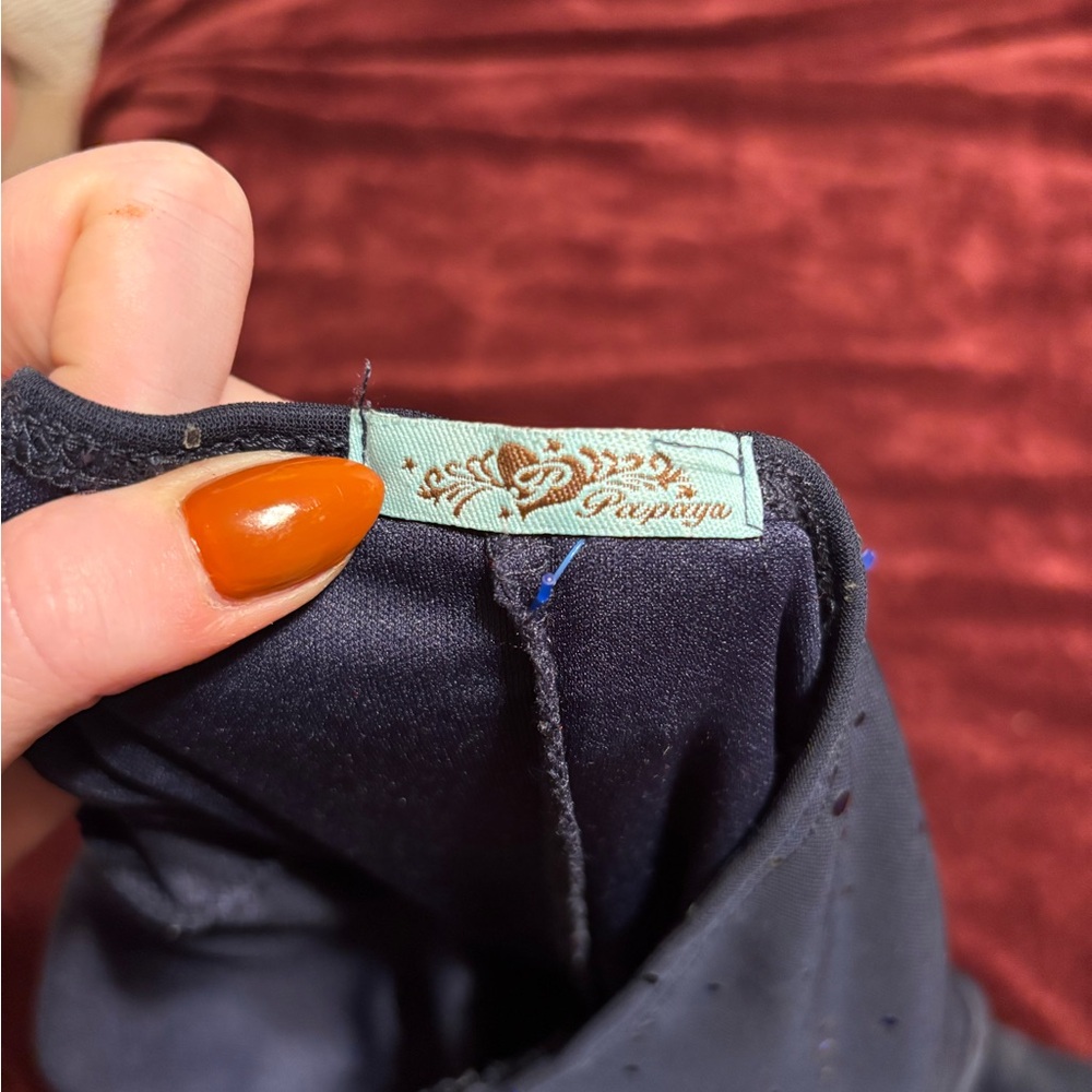 Papaya Midnight Blue mini flowy dress